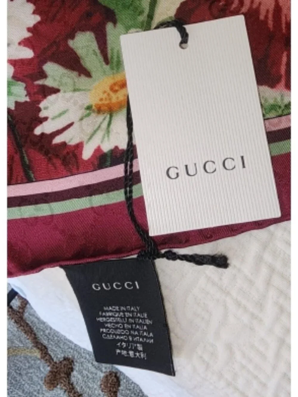 NWT Gucci Deep Love Floral GG Silk Jacquard Scarf 90x90 Box Bag 576743